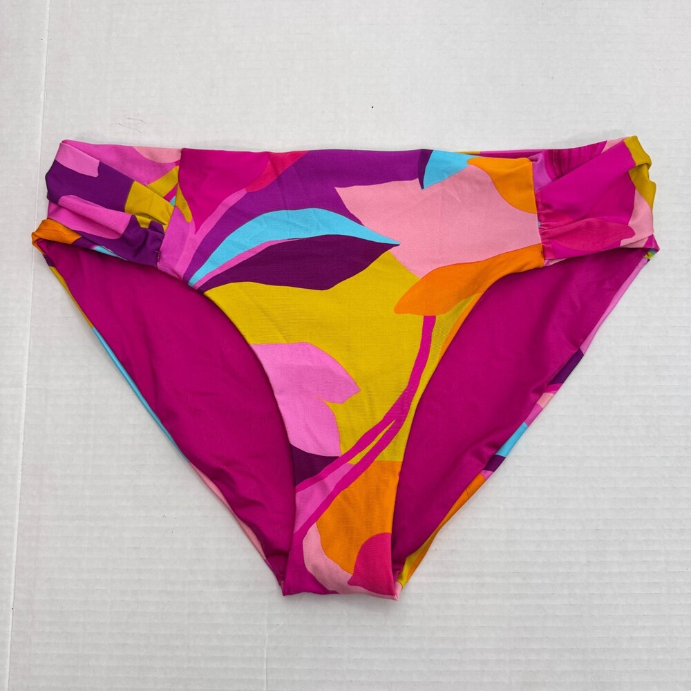 Trina Turk Bikini Bottom Women 14 Floral Colorful Tropical Beach Resort Swimwear